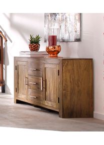 Home Affaire , Sideboard &raquo;Bharat&laquo;, aus Massivholz Sheesham lackiert oder Akazie naturbelassen , beige , natur SHEESHAM