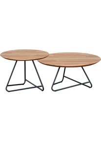 Andas , Couchtisch »Tonka«, Tischplatte aus massiver Eiche , beige , natur