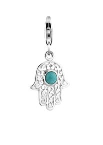 NENALINA Dames Hangers 'Hamsa Hand' jade groen / zilver One Size