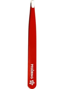 Pfeilring , Pinzette, 9,7cm, rostfrei schwarz , rot , Kosmetikpinzette aus rostfreiem Edelstahl
