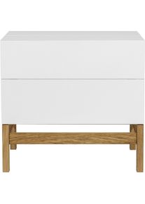 WOODMAN , Barschrank »Delian«, Breite 75 cm , weiß , weiß/ eichefarben