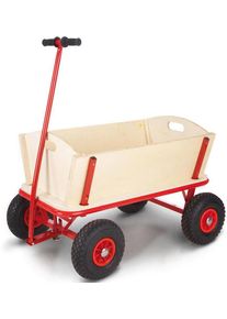 Kindermarke , Bollerwagen, mit abnehmbaren Oberteilen , beige , natur-rot