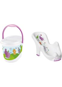 keeeper , Badesitz »Kinderpflege-Set Hippo, weiß«, Badesitz und Windeleimer , weiß , Baby-Badesitze