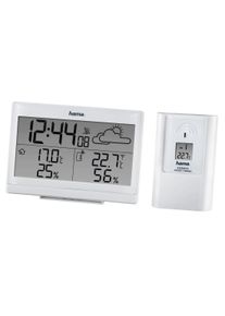 Hama , Wetterstation »Mit Funk-Außensensor«, (mit Außensensor), EWS-890, Weiß , weiß