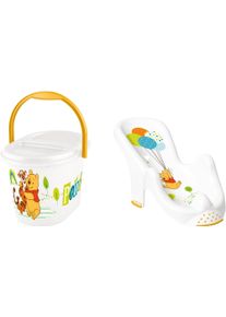 keeeper , Badesitz »Kinderpflege-Set Winnie the Pooh«, Badesitz und Windeleimer; Made in Europe , weiß , Baby-Badesitze