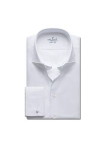 Chemise Premium Royal Van Laack Taylor Fit ou Slim Fit, Slim Fit, manchette double, manches de 67 cm de long - 38 cm - Blanc, Baumwolle