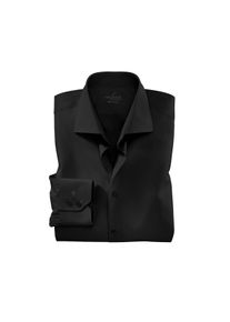 Chemise Premium Royal Van Laack Taylor Fit ou Slim Fit, Slim Fit, manchettes sport, manches de 67 cm de long - 38 cm - Noir, Baumwolle
