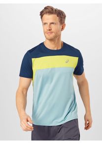 asics Functional shirt 'Race' light blue / dark blue / yellow