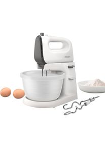 Philips , Handmixer &raquo;HR3746/00&laquo;, 450 W, 5 Geschwindigkeiten + Turbo, wei&szlig;/grau , grau , Mixer