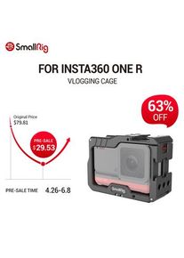 SmallRig Vlogging Aluminum Cage for Insta360 ONE R Vlog Cage Folding GoPro-type mounting fingers 2798