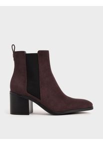 Textured Block Heel Chelsea Boots