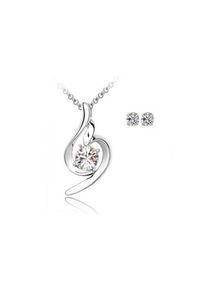 €14 instead of €45.22 for a solitaire crystal spiral necklace and crystal stud earring set from Bucks Trading - save 69%