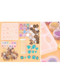 €19 for a 45-piece jewellery making kit including resin moulds, pendant trays, dried flowers and glitter from Hey4Beauty