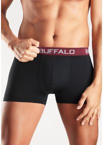 Buffalo Boxer, Packung, 4 St., Unifarbene Retro Pants Schwarz, Größe S