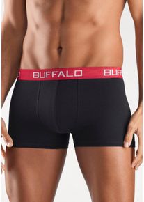 Buffalo Boxer, Packung, 4 St., Unifarbene Retro Pants Schwarz, Größe S