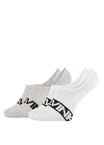 Calvin Klein - 2PACK biele neviditeľné ponožky intense power s logom CK