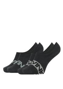 Calvin Klein - 2PACK čierne neviditeľné ponožky intense power s logom CK