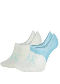 Calvin Klein - 2PACK CK jeans logo aqua neviditeľné ponožky