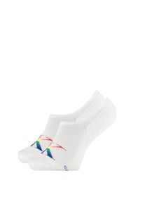Calvin Klein - CK jeans logo white neviditeľné ponožky - pride edition