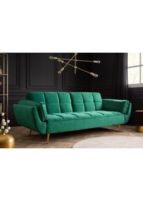 Nyitható kanapé Bailey 213 cm smaragdzöld