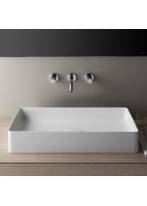 Laufen Living SaphirKeramik Lavabo à poser l: 60 H : 11 P: 34 cm blanc Clean Coat H8114344001121