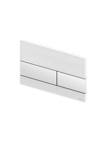 TECE square Plaque d'actionnement de chasse d'eau en verre pour technique de rinçage à 2 volumes blanc 9240800