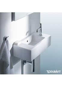 Duravit Vero Lave-mains l : 50 P : 25 cm, trou de robinetterie à droite blanc, avec WonderGliss, 1 trou percé 07035000081