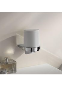 KEUCO Moll Distributeur de savon liquide avec gobelet l : 86 H : 117 P : 105 mm chrome/blanc 12752010100