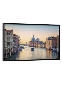 Poster with black frame "Romantic city" artboxONE Framed Poster