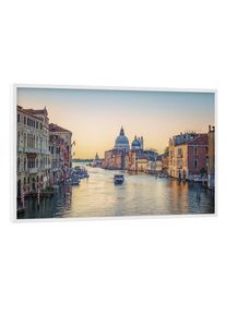 Poster with white frame "Romantic city" artboxONE Framed Poster