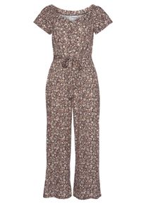 Lascana, Damer, Jumpsuit, Brun / Gammelrosa / Hvid, Størrelse XXL