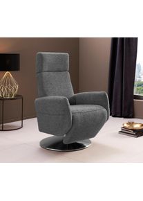 Places of Style Tv-Sessel »Conville«, Manuelle Relaxfunktion grau, Größe B/H/T: 71 cm x 110 cm x 82 cm Struktur Struktur, Stilvoll. Modern....