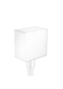 Hansgrohe Fixfit Square Coude de raccordement avec robinet d’arrêt et rotule blanc mat 26455700