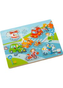 Haba , Steckpuzzle »In der Stadt«, (6 tlg.), mit Sound-Effekten , bunt