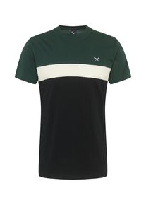 Iriedaily Heren Shirt 'Court' donkergroen / zwart / wit L