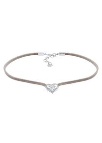 Elli Dames Ketting beige / zilver One Size