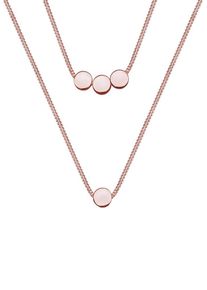 Elli Dames Ketting 'Kreise, Geo' rose-goud 42