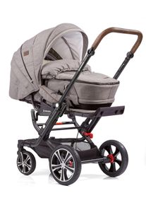 Gesslein , Kombi-Kinderwagen &raquo;F6 Air+&laquo; mit Tragetasche &raquo;C4 Next, Stein meliert/Tupfen&laquo;, Made in Germany; Kinderwagen , grau , Kinderwagen