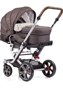Gesslein , Kombi-Kinderwagen &raquo;F6 Air+, Eloxiert Tabak&laquo; mit Tragetasche &raquo;C2 Compact, Stern&laquo;, ; Kinderwagen , braun , Kinderwagen