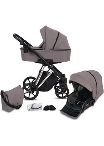 Knorrbaby , Kombi-Kinderwagen »Luzon Silver Edition, Taupe«, 15 kg, Gestell faltbar; Made in Europe; Kinderwagen , grau , Kinderwagen