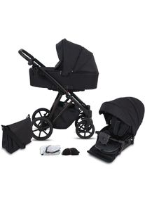 Knorrbaby , Kombi-Kinderwagen »Luzon Black Edition, Schwarz«, 15 kg, Gestell faltbar; Made in Europe; Kinderwagen , schwarz , Kinderwagen