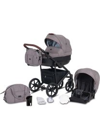 Knorrbaby , Kombi-Kinderwagen »Milos, Taupe«, 15 kg, Gestell faltbar; Made in Europe; Kinderwagen , grau , Kinderwagen