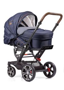 Gesslein , Kombi-Kinderwagen &raquo;F6 Air+ & Tragetasche C1 Lift Anthrazit/Stern blau meliert&laquo;, Made in Germany; Kinderwagen , blau , Kinderwagen