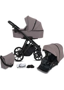 Knorrbaby , Kombi-Kinderwagen »Luzon Black Edition, Taupe«, 15 kg, Gestell faltbar; Made in Europe; Kinderwagen , grau , Kinderwagen