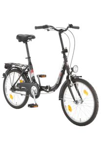 Performance Klapprad »Riga«, 20 Zoll, 3 Gang, Rücktrittbremse schwarz