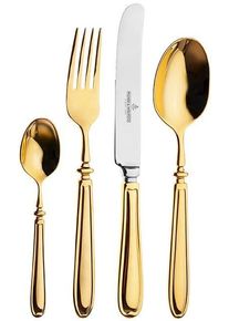 Picard & Wielpütz Since 1927 Besteck-Set »Landhaus«, (Set, 24 Tlg.), Chromnickelstahl 18/10, Ganz Vergoldet goldfarben 24 tlg. , Besteckgarnitur...