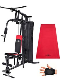 Christopeit Sport® Kraftstation »Sp 10 De Luxe«, 8 Gewichtsblöcke schwarz, Über 30 Übungsmöglichkeiten