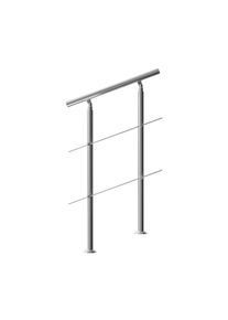 Monzana® Corrimano per scale acciaio 80cm - 2 traverse
