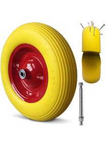 Gardebruk® Ruota per carriola antiforatura in gomma PU incl. asse