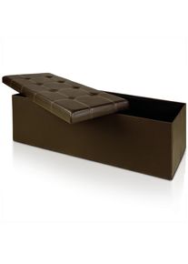 Casaria® Pouf seduta marrone 115x38x38cm